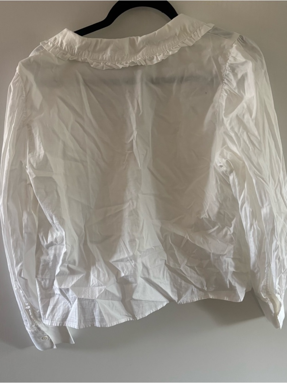 H&M White Ruffle Collar Button-Down Blouse - Picture 2 of 2
